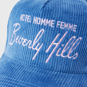 Homme Hotel Corduroy Hat Blue and Pink