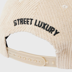 Homme Hotel Corduroy Hat Taupe and Black