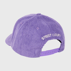 Homme Hotel Corduroy Hat Purple and Cream