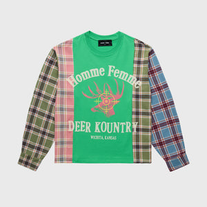 Deer Country Flannel Tee Green