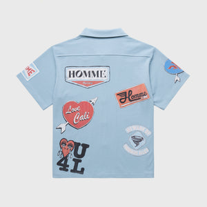 Road Trip Button Down Baby Blue
