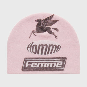 Wool Racing Beanie Pink