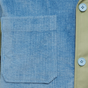 Paneled Corduroy Shirt Sage