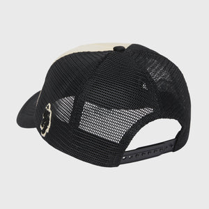 Beverly Hills Trucker Hat Black and Cream