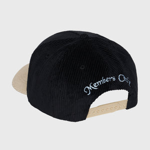 Tennis Crest Corduroy Hat Black