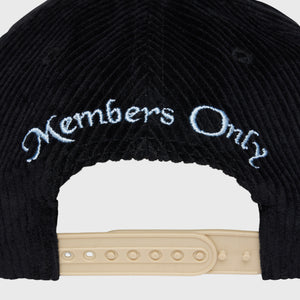 Tennis Crest Corduroy Hat Black