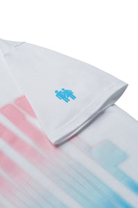 Twilight Tee White with Pink and Blue