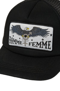 Homme Femme Bald Eagle Trucker