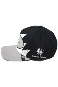 Shark Tooth Snapback Silver and Black