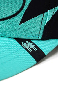 Shark Tooth Snapback Turquoise and Black