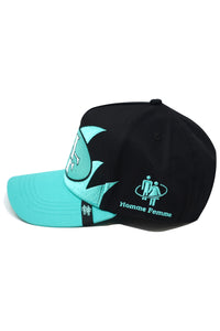 Shark Tooth Snapback Turquoise and Black