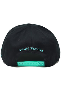 Shark Tooth Snapback Turquoise and Black