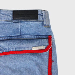 Strapped Cargo Denim Blue